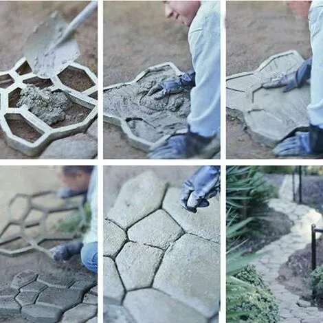FUHUIDATRADING Walkway Paving Mold Cobblestone Mold Paving Casting Walkway/Springboard Formwork Mold, 42.5 X 42.5 X 4cm 7 FUHUIDATRADING Walkway Paving Mold Cobblestone Mold Paving Casting Walkway/Springboard Formwork Mold, 42.5 X 42.5 X 4cm - Image 5