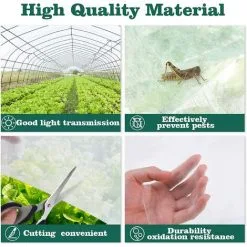 DECKON Insect Netting, Plant Anti-Insect Netting, Garden Mosquito Netting, Fine Mesh Anti-Insect Mesh For Protecting Plants, Flowers, Vegetables And Fruits (3 X 5 M) 9 DECKON Insect Netting, Plant Anti-Insect Netting, Garden Mosquito Netting, Fine Mesh Anti-Insect Mesh For Protecting Plants, Flowers, Vegetables And Fruits (3 X 5 M) -Indoor Flower Pot 92874603 3