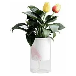 TUMALAGIA Self-watering Flowerpot - Ceramic - Double Layer - Creative - For Indoors And Outdoors ， A