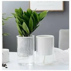TUMALAGIA Self-Watering Flowerpot - Ceramic - Double Layer - Creative - For Indoor And Outdoor, E -Indoor Flower Pot 93872539 5