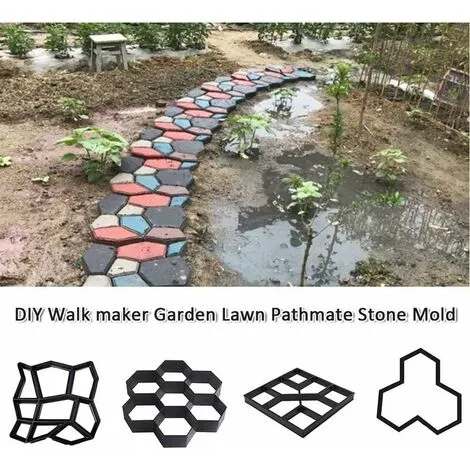 TUMALAGIA Plastic Flooring Mold Paving Mold, Medium Concrete Molds Stones, Stepping Stone 6 TUMALAGIA Plastic Flooring Mold Paving Mold, Medium Concrete Molds Stones, Stepping Stone - Image 4