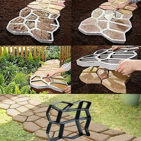 TUMALAGIA Plastic Flooring Mold Paving Mold, Medium Concrete Molds Stones, Stepping Stone 7 TUMALAGIA Plastic Flooring Mold Paving Mold, Medium Concrete Molds Stones, Stepping Stone - Image 5