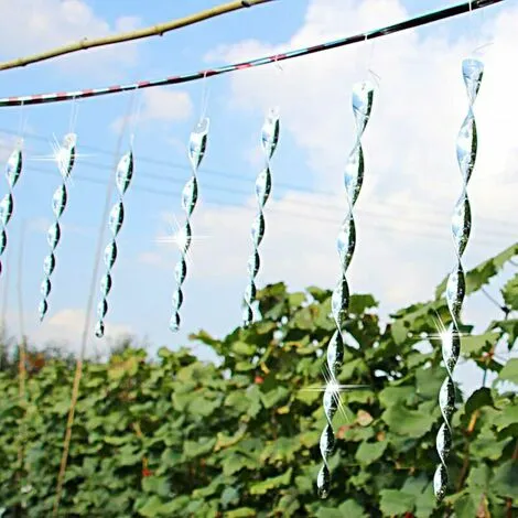 NICEONE Bird Repeller, 12 Pieces Bird Scarecrow Bird Scarer Wind Reflective Wind Spiral Rotating Repeller For Scaring Birds, 6 Colors (30CM) 6 NICEONE Bird Repeller, 12 Pieces Bird Scarecrow Bird Scarer Wind Reflective Wind Spiral Rotating Repeller For Scaring Birds, 6 Colors (30CM) - Image 4