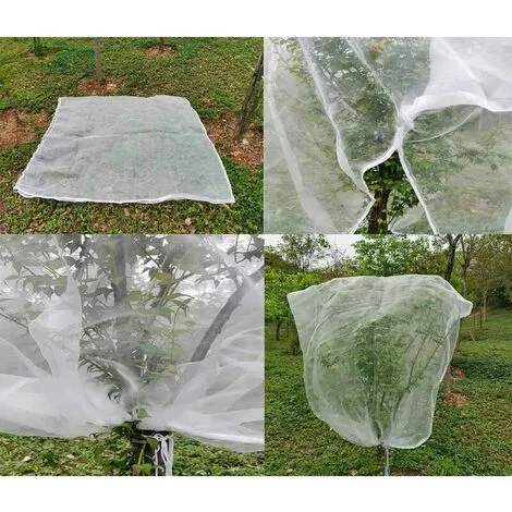 HEGUYEY Fruit Tree Netting 1.8m X 1.8m, Plant Insect Netting, Fine Mesh Insect Netting With Drawstring, Anti Bird Netting For Protection Fruit Tree, Tree 7 HEGUYEY Fruit Tree Netting 1.8m X 1.8m, Plant Insect Netting, Fine Mesh Insect Netting With Drawstring, Anti Bird Netting For Protection Fruit Tree, Tree - Image 5
