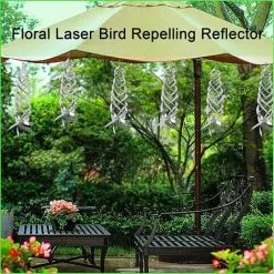 HEGUYEY SL.GT 4 Pcs Bird Repeller Bird Scarer Spiral Tape Hanging Laser Reflective Deterrent Device Reflective Repellents -Indoor Flower Pot 95349574 4