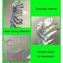 HEGUYEY SL.GT 4 Pcs Bird Repeller Bird Scarer Spiral Tape Hanging Laser Reflective Deterrent Device Reflective Repellents -Indoor Flower Pot 95349574 5