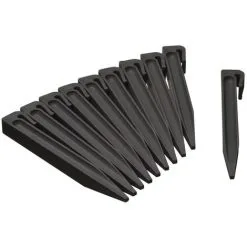 Garden Anchor Pegs 10 Pcs Black Small Nature