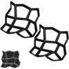 TUMALAGIA 2x DIY Paving Mold Concrete Mold Paving Paving Template Stone Paving Slabs For Sidewalks Stepping Stones Garden Lawn Tracks