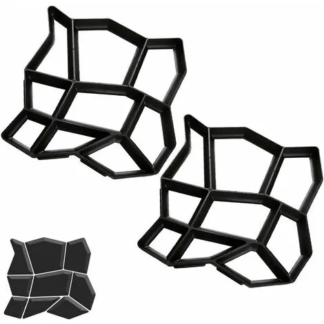 TUMALAGIA 2x DIY Paving Mold Concrete Mold Paving Paving Template Stone Paving Slabs For Sidewalks Stepping Stones Garden Lawn Tracks 3 TUMALAGIA 2x DIY Paving Mold Concrete Mold Paving Paving Template Stone Paving Slabs For Sidewalks Stepping Stones Garden Lawn Tracks