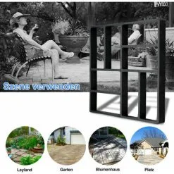 TUMALAGIA 2x DIY Paving Mold Concrete Mold Paving Paving Template Stone Paving Slabs For Sidewalks Stepping Stones Garden Lawn Tracks 8 TUMALAGIA 2x DIY Paving Mold Concrete Mold Paving Paving Template Stone Paving Slabs For Sidewalks Stepping Stones Garden Lawn Tracks -Indoor Flower Pot 95580890 2