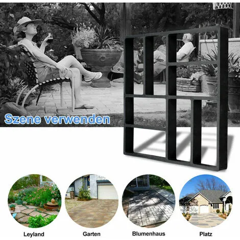 TUMALAGIA 2x DIY Paving Mold Concrete Mold Paving Paving Template Stone Paving Slabs For Sidewalks Stepping Stones Garden Lawn Tracks 4 TUMALAGIA 2x DIY Paving Mold Concrete Mold Paving Paving Template Stone Paving Slabs For Sidewalks Stepping Stones Garden Lawn Tracks - Image 2