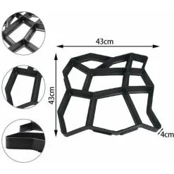TUMALAGIA 2x DIY Paving Mold Concrete Mold Paving Paving Template Stone Paving Slabs For Sidewalks Stepping Stones Garden Lawn Tracks 9 TUMALAGIA 2x DIY Paving Mold Concrete Mold Paving Paving Template Stone Paving Slabs For Sidewalks Stepping Stones Garden Lawn Tracks -Indoor Flower Pot 95580890 3