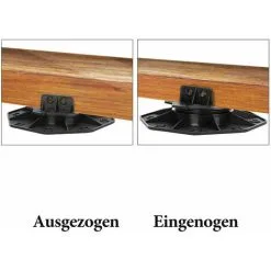 TUMALAGIA Pedestal Bearing 10 Pieces, Height-adjustable 18MM-30MM For Terrace Boards Outside, Plastic Adjustable Foot Terrace, Aluminum And Wood, Terrace Bearing, Adjustable, Terrace Slabs, Terrace Tiles -Indoor Flower Pot 95581823 4