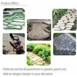 GTA Irregular Concrete Paver Mold For Path Path Maker Garden Patio Decking Pathmate Stone43x43cm Plastic Paving Mold Mold For Pavement Driveway -Indoor Flower Pot 95643188 4