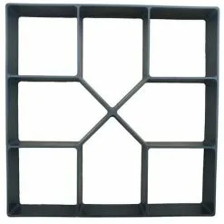 GTA Plastic 40 X 40 Cm For Garden Paving Mold Deck Driveway Patio Concrete Sidewalk Cement Reusable Paving Mold DIY Formwork Mold