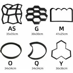 GTA Reusable Paving Path Maker Garden Path Diy MoldPlastic Concrete Paver Mold For Path DIY Paving Mold -Indoor Flower Pot 95649613 3