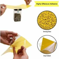 Soleil 20 Insect Traps, Double Sided Sticky Paper, Yellow Sticky Papers For White Fly Leaf, Aphids, Leafminer With Twist Ties, 15cm X 20cm 10 Soleil 20 Insect Traps, Double Sided Sticky Paper, Yellow Sticky Papers For White Fly Leaf, Aphids, Leafminer With Twist Ties, 15cm X 20cm -Indoor Flower Pot 95877791 4