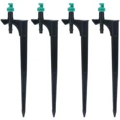 PRÉNFLE Drip Sprinkler Head, Irrigation Dripper Adjustable ABS For Botany For Flower For Lawn For Gardening(180 Degrees With Plunger)