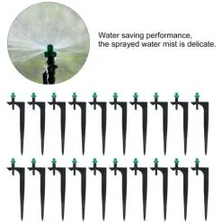 PRÉNFLE Drip Sprinkler Head, Irrigation Dripper Adjustable ABS For Botany For Flower For Lawn For Gardening(180 Degrees With Plunger) -Indoor Flower Pot 95965996 5