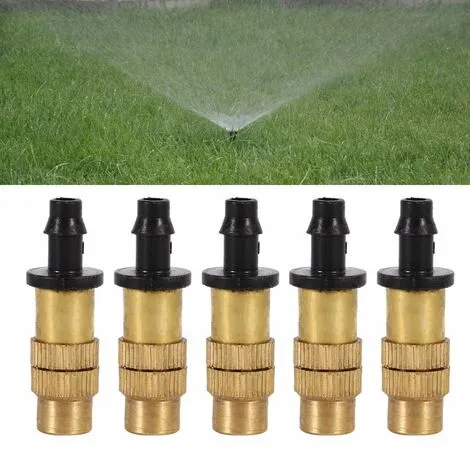PRÉNFLE 5Pcs Adjustable Irrigation Sprinklers Copper Brass Spray Misting Nozzle Watering Drippers For Garden Lawn Greenhouse 5 PRÉNFLE 5Pcs Adjustable Irrigation Sprinklers Copper Brass Spray Misting Nozzle Watering Drippers For Garden Lawn Greenhouse - Image 3