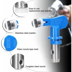 TUMALAGIA Airless Paint Nozzle Set Reversible Spray Machine Tips Airless Paint Sprayer Nozzle Kit Airless Sprayer Spray Machine Accessory -Indoor Flower Pot 95999073 4