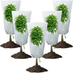 XINUY Winter Protection For Plants Frost Protection, 2pcs Plant Protection Bag Winter Potted Plant Protection Hood, Winter Protection For Potted Plants, With Drawstring -Indoor Flower Pot 96085538 5