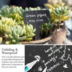 SWYEOOT 100 Pieces Outdoor Garden Label Plastic Plant Markers T Type Plastic Vegetable Patch With Waterproof Pen Reusable Labeling And Plant Accessories(Black)) 9 SWYEOOT 100 Pieces Outdoor Garden Label Plastic Plant Markers T Type Plastic Vegetable Patch With Waterproof Pen Reusable Labeling And Plant Accessories(Black)) -Indoor Flower Pot 96259199 3