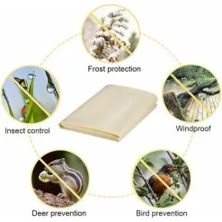 LITZEE Winter Veil Fruit Tree Cover, Cold And Frost Resistant, For Garden Plants, Plant Protection Bag, Fruit Tree Cover With Zipper 100x80 Cm -Indoor Flower Pot 96306498 5