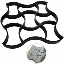 Soleil Garden Pavement Mould, Concrete Stepping Stone Road Manually Making Paver DIY Maker For Patio Yard Balconies -Indoor Flower Pot 96364919 3