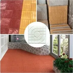 Soleil Paver Mold For Brick, Concrete, Stone, Square, For Slabs, Garden, Lawn, Pavers, Driveways, Road Paths, 25 X 25 Cm 11 Soleil Paver Mold For Brick, Concrete, Stone, Square, For Slabs, Garden, Lawn, Pavers, Driveways, Road Paths, 25 X 25 Cm -Indoor Flower Pot 97101292 5