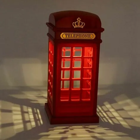 GTA Table Lamps, Decorative Lights, LED Night Lights Retro London Telephone Booth Bedside Lamp 5 GTA Table Lamps, Decorative Lights, LED Night Lights Retro London Telephone Booth Bedside Lamp - Image 3