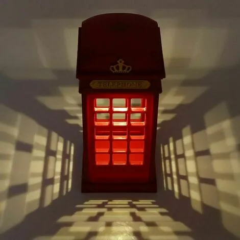 GTA Table Lamps, Decorative Lights, LED Night Lights Retro London Telephone Booth Bedside Lamp 6 GTA Table Lamps, Decorative Lights, LED Night Lights Retro London Telephone Booth Bedside Lamp - Image 4