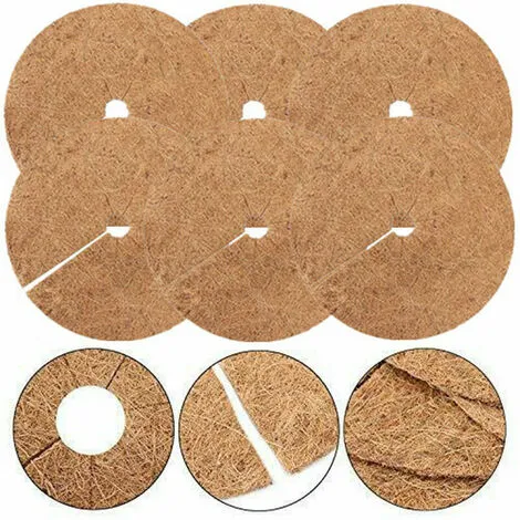PENY Coco Plant Mat, Coco Mulching Disc, Winter Protection For Potted Plants, Protect Potted Plant Roots From Frost 30cm 6Pcs 4 PENY Coco Plant Mat, Coco Mulching Disc, Winter Protection For Potted Plants, Protect Potted Plant Roots From Frost 30cm 6Pcs - Image 2