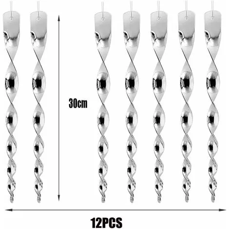 DECKON 12 Pieces Bird Scarer 30cm Pigeon Repeller 360 Degree Bird Repeller, Spiral Reflective Bird Scarer, For Balcony, Fruit Trees, Vegetable Garden 4 DECKON 12 Pieces Bird Scarer 30cm Pigeon Repeller 360 Degree Bird Repeller, Spiral Reflective Bird Scarer, For Balcony, Fruit Trees, Vegetable Garden - Image 2
