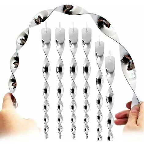 DECKON 12 Pieces Bird Scarer 30cm Pigeon Repeller 360 Degree Bird Repeller, Spiral Reflective Bird Scarer, For Balcony, Fruit Trees, Vegetable Garden 5 DECKON 12 Pieces Bird Scarer 30cm Pigeon Repeller 360 Degree Bird Repeller, Spiral Reflective Bird Scarer, For Balcony, Fruit Trees, Vegetable Garden - Image 3