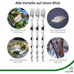 DECKON 12 Pieces Bird Scarer 30cm Pigeon Repeller 360 Degree Bird Repeller, Spiral Reflective Bird Scarer, For Balcony, Fruit Trees, Vegetable Garden 10 DECKON 12 Pieces Bird Scarer 30cm Pigeon Repeller 360 Degree Bird Repeller, Spiral Reflective Bird Scarer, For Balcony, Fruit Trees, Vegetable Garden -Indoor Flower Pot 97927820 4