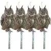OSQI Bird Scarer With Repellent Strip Anti Pigeon Repellent Outdoor Cat Bird Scarecrow Keep Crow Pigeons Away From Balconies Patios Windows Set Of 4 Owls -Indoor Flower Pot 98498009 1