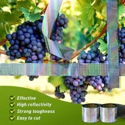 Way Holographic Tape For Birds, 4.8CM80M Double Sided Reflective Tape For Birds, Anti Pigeon Birds Reflective Belt, Bird Scare Tape For Gardens, Orchards 10 Way Holographic Tape For Birds, 4.8CM80M Double Sided Reflective Tape For Birds, Anti Pigeon Birds Reflective Belt, Bird Scare Tape For Gardens, Orchards -Indoor Flower Pot 98819505 4