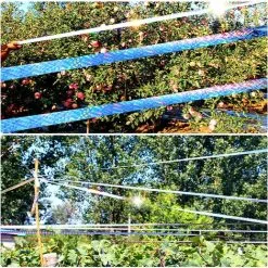 Way Holographic Tape For Birds, 4.8CM80M Double Sided Reflective Tape For Birds, Anti Pigeon Birds Reflective Belt, Bird Scare Tape For Gardens, Orchards -Indoor Flower Pot 98819513 5