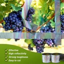 Way Holographic Tape For Birds, 4.8CM80M Double Sided Reflective Tape For Birds, Anti Pigeon Birds Reflective Belt, Bird Scare Tape For Gardens, Orchards 10 Way Holographic Tape For Birds, 4.8CM80M Double Sided Reflective Tape For Birds, Anti Pigeon Birds Reflective Belt, Bird Scare Tape For Gardens, Orchards -Indoor Flower Pot 98819521 4