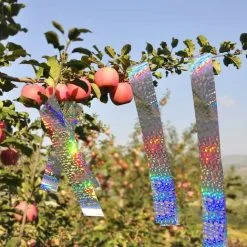 Way Repellent Tape 2 Rolls 2.4CM100M Anti Pigeon Bird Scarer Double Sided Bird Repellent Holographic Glossy Bird Repellent Tape For Scaring Birds Bird Repeller -Indoor Flower Pot 98819522 3