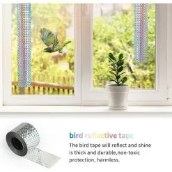 Way Holographic Reflective Bird Repellent Tape - 80m X 4.8cm - To Scare Birds 10 Way Holographic Reflective Bird Repellent Tape - 80m X 4.8cm - To Scare Birds -Indoor Flower Pot 98819557 4