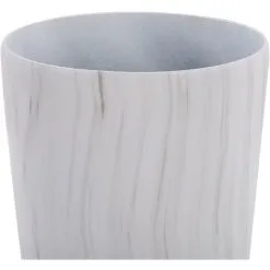 Beliani Set Of 2 Outdoor Indoor Plant Flower Pots Tall Round 32 Cm Marble Effect Limenari -Indoor Flower Pot 99598932 5